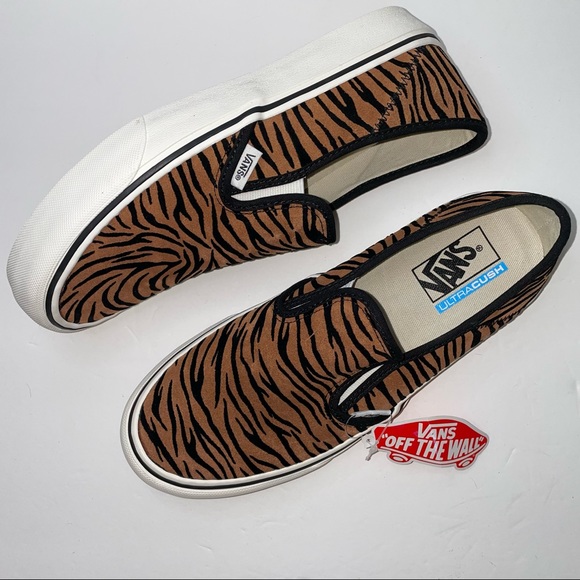 Vans Shoes - NWB Vans Slip On SF Animal Stripes Tiger Print